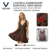 VELAN Nouvelle arrivée Robe pour femme à imprimé animal printemps, tissu polyester, sans manches, robe à volants sexy, robe élégante pour femme