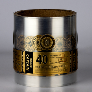 Tùy chỉnh Whisky/ Brandy/ Vodka/bia/rượu vang trắng/rượu vang đỏ chai thủy tinh kim loại nhãn in ấn dính nhôm dán nổi - Product Image 5