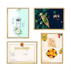 Cadre de certificat d'affiche magnétique auto-adhésif A3/A4 Aimant de réfrigérateur <span class=keywords><strong>Porte</strong></span>-cartes <span class=keywords><strong>mural</strong></span> en PVC pour photos et documents Cadre - Product Image 2