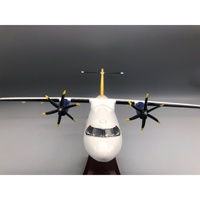 Modelo de Avión de Pasajeros ATR/42-600DrukAir Bhutan Airlines, 32 cm, Realista, de Resina, con Luces, Ruedas Simuladas, Caja de Color Estático