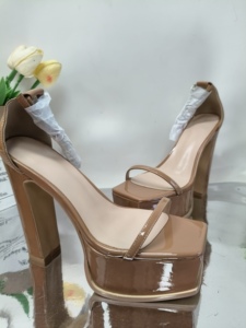 Women High Heel Thick Platform <b>Sandals</b> Ankle Strap Quality Classic Black Brown Ladies Block Heel <b>Sandals</b> - Product Image 3
