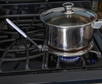 Ustensiles de cuisine en acier inoxydable, plaque de cuisson anti-flamme, diffuseur de chaleur électrique et à gaz, réducteur avec poignée pliable pour cuisinière