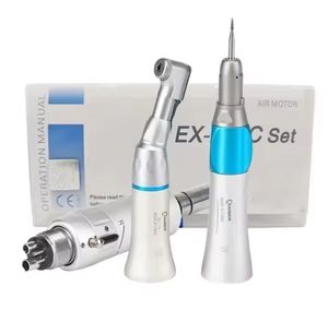 एक्स-203 डेंटल हैंडपीस सेट डेंटल पुश बटन लो स्पीड एयर टरबाइन कॉन्ट्रा एंगल हैंडपीस - Product Image 6