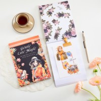 Autocollants à transférer par frottement, décorations florales, livre d'autocollants réutilisables pour collectionner les autocollants