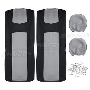 Housses de siège avant de voiture 2 places avec ceinture de sécurité intégrée, protection de siège en tissu pour Ford F150 2004-2008 - Product Image 5