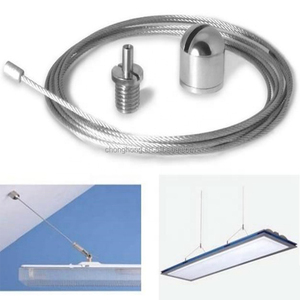Kits d'éclairage au plafond à Led réglables Lampe avec raccord Kits <span class=keywords><strong>de</strong></span> <span class=keywords><strong>suspension</strong></span> au plafond à câble métallique <span class=keywords><strong>en</strong></span> acier inoxydable - Product Image 6
