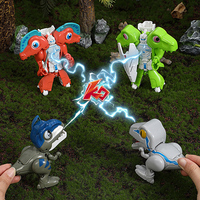 Dinosaurio Transformador Robot Juguete 2 en 1 Dinosaurio a Robot Figura de acción con articulaciones móviles Juguete de tallo interactivo para niños