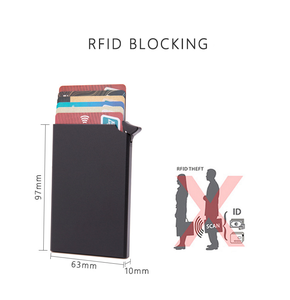 Portefeuille de <span class=keywords><strong>carte</strong></span> de crédit à levier de blocage RFID en alliage d'aluminium cadeau de qualité supérieure - Product Image 5