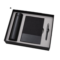 Ensemble cadeau de luxe personnalisable en cuir PU rouge : carnet, thermos, stylo promotionnel, bouteille d'eau et journal – Vente en gros