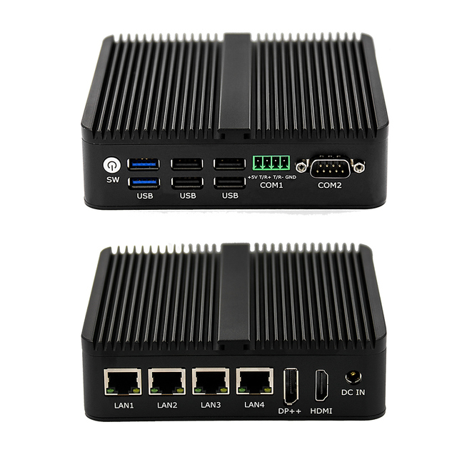 Factory Direct 7*24hour Portable Fanless Mini PC Intel Celeron N100 J6426 4 NETWORK PORTS 2.5G Intel I225V I226V Industrial New