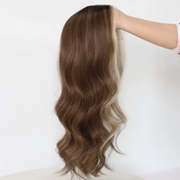 Perruque Lace Front Personnalisée de Haute Qualité, Belle, avec Cuticules Alignées, Mèches Blondes Européennes, Lisse, 100% Cheveux Vierges, pour Lace Blanchie