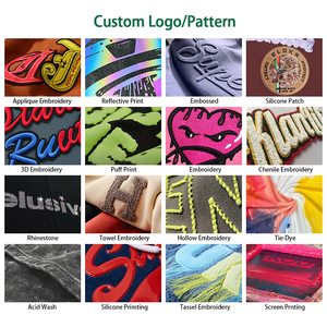 Tuta da Jogging Streetwear Vintage da <span class=keywords><strong>uomo</strong></span> con chiusura a cerniera in cotone 100% ricamata pantaloni sportivi con cappuccio larghi <span class=keywords><strong>oversize</strong></span> - Product Image 5