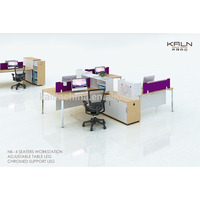 Prix direct usine 2026 – Poste de travail moderne en bois pour centre d'appels, 6 personnes, avec cloison de bureau, série NK, garantie 6 ans