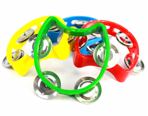 Agitatori a mano tamburello a mezza luna, campane in ferro inossidabile, tamburello in plastica - Product Image 5