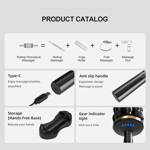Máquina de masaje moldeadora de rollo de recuperación muscular para aliviar el dolor de cuerpo entero masajeador de terapia de percusión con Base de manos libres - Product Image 6