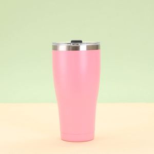 20oz 30oz Curved Tumbler Stainless Steel <b>Double</b> <b>Wall</b> Vacuum Insulated Mug Gradient Coated with 2in1 Lid - Product Image 3