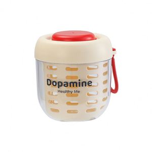 Boîte à lunch moderne pour fruits et légumes, coupe à salade portable, boîte de pique-nique, récipient à sauce, double couche, capacité 301-500ML - Product Image 5