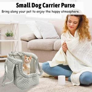Sac de transport élégant et réglable pour animaux de compagnie, en polyester rembourré ultraléger, pour chats et chiens - Conception portable à bandoulière unique - Product Image 3