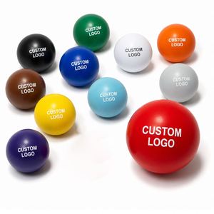 Manufacturer Durable Promotional Gifts Pressure Reduction Custom Logo Color Printing Round PU Foam Anti Squeeze <b>Toys</b> Stress Ball - Product Image 1
