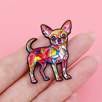 Sortiertes Set Niedlicher Hunde-Emaille-Pins Cartoon-Welpen Anstecknadeln Chihuahua Pitbull Lustige Slogan-Broschen für Rucksack und Jacke