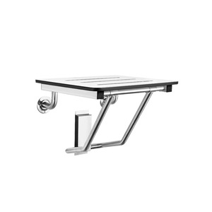 Chaise de douche concentrique pliante en acier inoxydable, capacité de charge de 150 kg, équipement de sécurité pour salle de bain pour personnes âgées et handicapées - Product Image 4