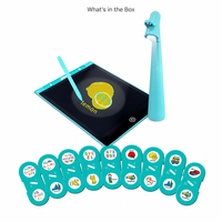 Tableau de projection pour enfants avec tablette d'écriture LCD, 16 diapositives à motifs et lampe de bureau