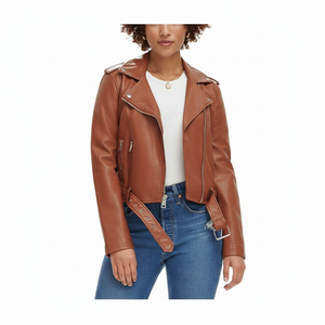 เสื้อแจ็กเก็ตมอเตอร์ไซด์สำหรับผู้หญิงเสื้อแจ็กเก็ตมอเตอร์ไซซ์แบบธรรมดา - Product Image 1