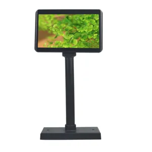 Black 10 Inch LCD Monitor Ads Display VGA Connection and USB Powered Retail and POS Customer Display