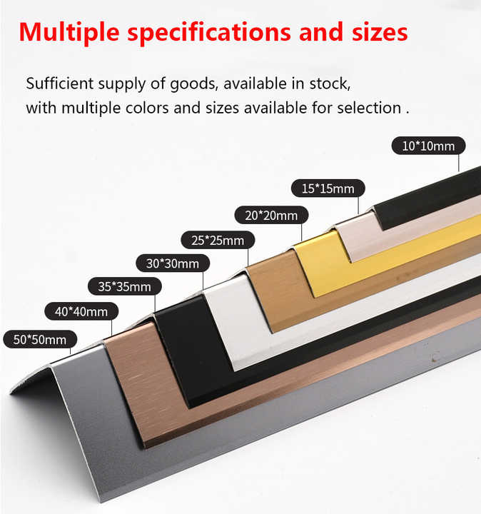 Aluminum Wall Corner Protector L Molding Corner Guards Wall Edge Trim ...