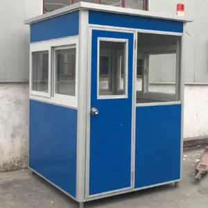 Pemasok pabrik murah rumah prefab desain kios keamanan kustom kotak pelindung Rumah penjaga prefabrikasi