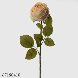 Rose artificielle européenne 66 cm, branche unique, 1 tête, bord brûlé, fausse rose pour <span class=keywords><strong>la</strong></span> décoration d'hôtels et de fêtes - Product Image 4