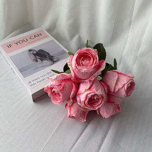 Rosas Artificiales Secas, Ramo Artificial <span class=keywords><strong>de</strong></span> Rosas <span class=keywords><strong>de</strong></span> Bulgaria, Decoración para el Hogar, Sala <span class=keywords><strong>de</strong></span> Estar, Accesorios para Fotografía <span class=keywords><strong>de</strong></span> Bodas - Product Image 4