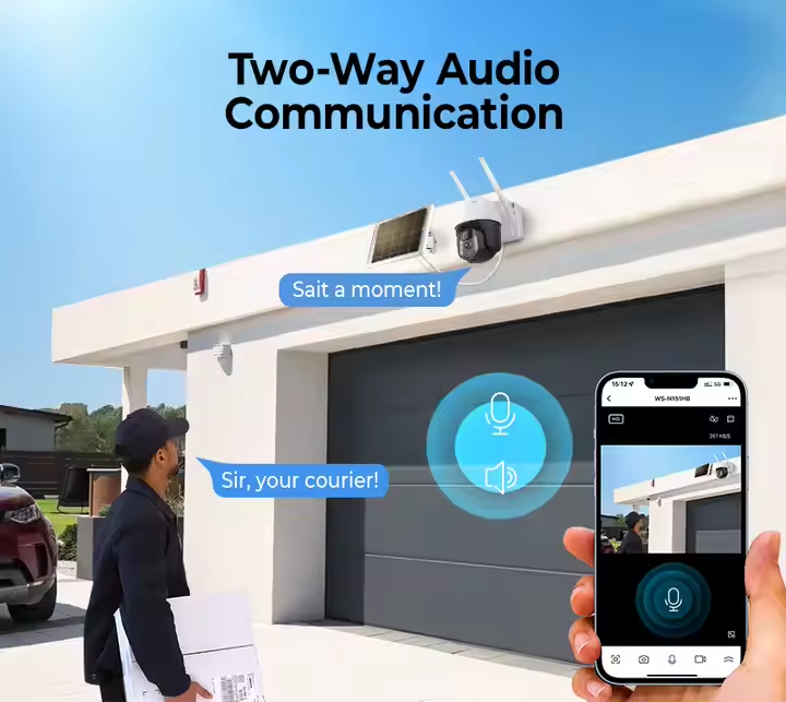 CCTV Smart Home Solar Battery Powered 4MP PTZ Security Camera 5G WiFi Night Vision Outdoor · image 6