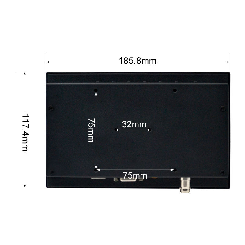 Mini 7 Inch Industrial VGA BNC HD TFT IPS Monitor Wall-Mounted Resistive Touch 1024*600 Resolution USB Interface New Metal Case