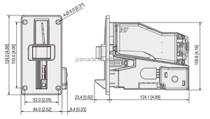 Sélecteur de pièces multi-monnaies CT UCA2 pour distributeurs automatiques - Accepteur de pièces programmable avec reconnaissance de 8 devises - Product Image 3