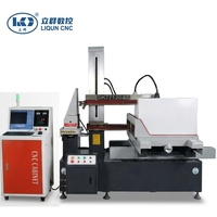 Machine de découpe à fil EDM à haute vitesse CNC PLC de haute qualité, machine d'érosion des métaux DK7735, marque Liqun, découpe automatique au fil EDM