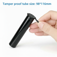 Vente en gros en stock – Flacons et tubes en plastique transparents de 90 mm et 116 mm, couleur personnalisée, avec bouchon Pop Top inviolable et sécurité enfant, pour usage médical