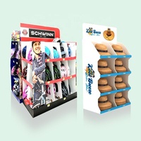Présentoir personnalisé pour supermarché au détail étagères en carton présentoir publicitaire présentoir en carton pour casque de vélo chapeau