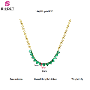 Luxurious 316L Stainless Steel Six <b>Heart</b> Colored Zircon Jewelry Set Necklace and Bracelet Women Party Gift Trendy Accessories - Product Image 5