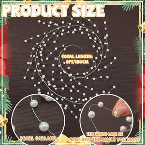 Tiges de Noël en perles, brindilles de pin pour couronnes et guirlandes de Noël, artisanat et décoration intérieure - Product Image 3