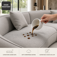 Ensemble de canapés modulaires incurvés imperméables et résistants aux taches, revêtement en tissu, canapé sectionnel pour villa, salon, maison, hôtel