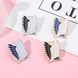 8 Designs Anime Logo Chapeau Broche Dessin Animé Attaque sur Titan Métal Émail Collier Broche Pins - Product Image 6