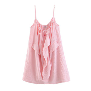 Vestido de verano para mujer de talla grande Happy Hut, vestido con tirantes y cuello redondo en contraste de color, N7079 - Product Image 5