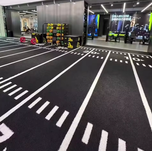 Fil monofilament à faible abrasion de la peau avec trous de drainage pour terrains de football en salle, gazon artificiel noir pour terrains de football - Product Image 5