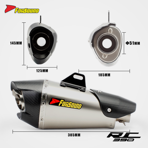 Silenciador de Escape de Carreras de Acero Inoxidable Negro Estilo Arrow para Motocicleta <span class=keywords><strong>KTM</strong></span> <span class=keywords><strong>Duke</strong></span> 390 2018-2021, <span class=keywords><strong>Precio</strong></span> Mayorista de Fábrica Forsound - Product Image 4