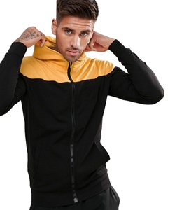 Pull à capuche 100% Polyester avec fermeture éclair complète, couleur unie, imprimé chaud pour homme, vente en gros - Product Image 1