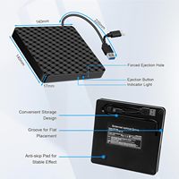 Lecteur de DVD-ROM externe USB de type plateau mince, lecteur de CD/VCD/DVD, cache de 2 Mo pour ordinateur portable/ordinateur portable/PC/ordinateurs de bureau, prise en charge de DVD+RW
