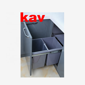 High Quality Soft Close Double Trash Can Pull Out Waste Kitchen Cabinet Basket