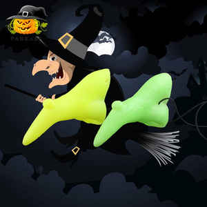 Nariz de Bruja Verde, Accesorio de Disfraz de PVC Amarillo Pálido, Accesorio de Cosplay para Fiesta de Halloween - Product Image 1