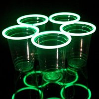 LANDER-MAN Spiele für Erwachsene Trink party Spiele Glow in The Dark Bier Pong Set